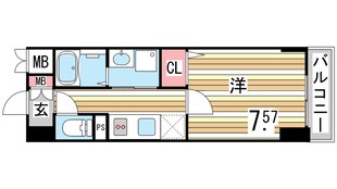 新長田駅 徒歩5分 7階の物件間取画像